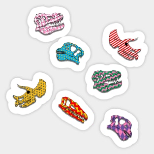 crazy patterned dinosaur fossils Sticker